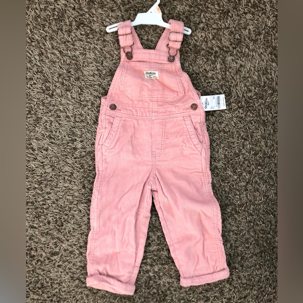Toddler Baby B'Gosh Pink Corduroy Overalls
